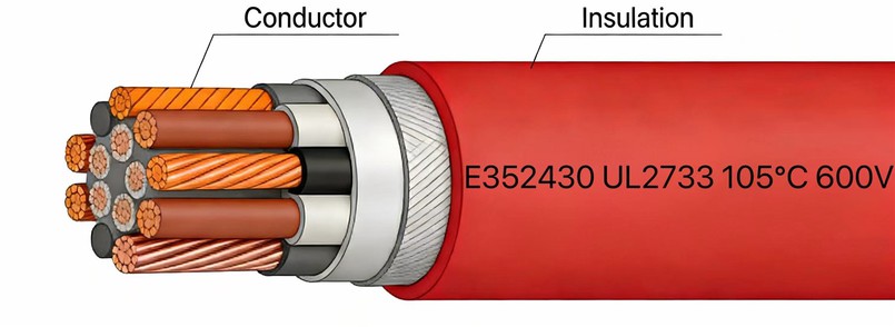UL2733 20 AWG Multi Conductor Cable UL2733 20 AWG Multi Conductor Cable